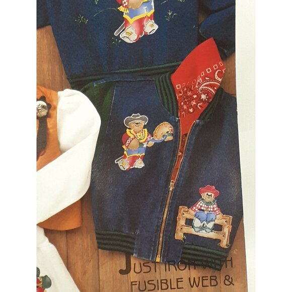 Daisy Kingdom ROUND ‘EM UP #6220 Cowboy Teddy bear Applique - Picture 4 of 6